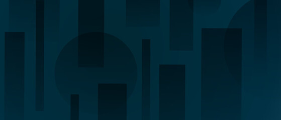 Fototapeta premium Dark blue geometric abstract background with black shapes