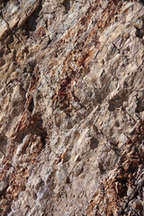 Close-up view of sandstone rock formation
