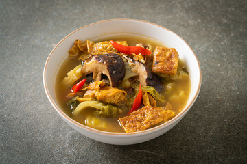 boiled pickled cabbage and bitter gourd soup
