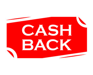 business label cash back sign. tag marketing. flash sale price.