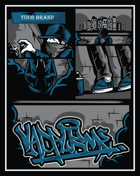 VANDALISME ILUSTRATION FOR DESIGN BRAND