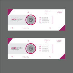 Facebook cover design, Personal minimalist email signature, Email signature template, or email footer and personal social media cover, cover ads with layered and eps 10