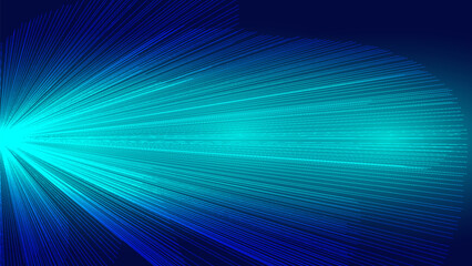 Abstract futuristic blue Background. Technology glowing digital wave and Internet connection,