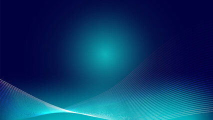 Abstract futuristic blue Background. Technology glowing digital wave and Internet connection,