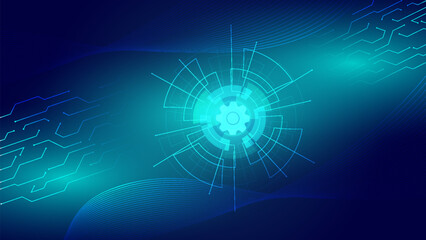 Circuit Technology Background. with Abstract Futuristic Technology, and Computer Electronic Design.