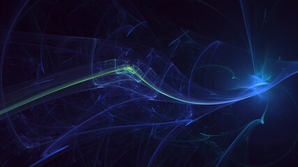 3D rendering abstract multicolor fractal light background