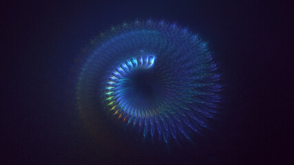 3D rendering abstract round light background