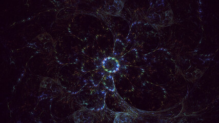 3D rendering abstract circle light background