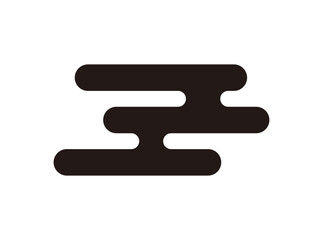 和風アイコン [雲] ベクターイラスト