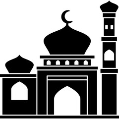 Illustration vector graphic design silhouette of muslim mosque