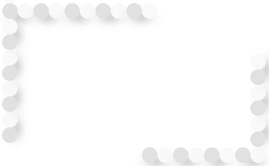 frame grey circle paper on white background