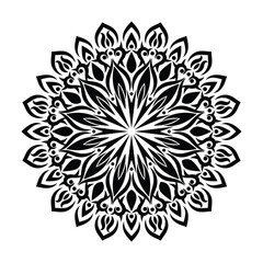 Decorative ornament mandala for Henna, Mehndi, tattoo, decoration vector design
