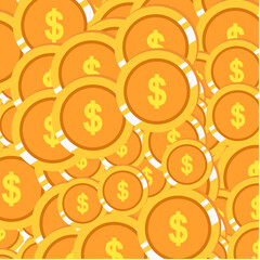 Graphic gold coin pattern for your design and background
