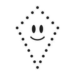 Dotted kite shape for tracing lines for preschool and kindergarten school kids for drawing and handwriting practice