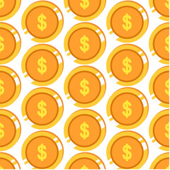 Graphic gold coin pattern for your design and background