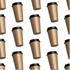 Graphic coffee cup pattern for your design and background
