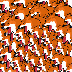 Graphic wolf pattern for your design and background