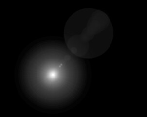Overlay, flare light transition, effects sunlight, lens flare, light leaks. High-quality stock image of warm sun rays light effects, overlays or white flare isolated on black background for design