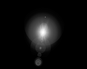 Overlay, flare light transition, effects sunlight, lens flare, light leaks. High-quality stock image of warm sun rays light effects, overlays or white flare isolated on black background for design