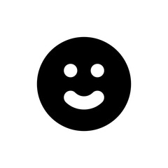 happy glyph icon