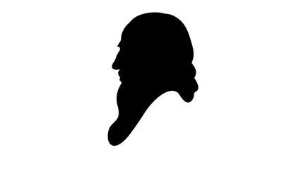 Leonardo da Vinci silhouette