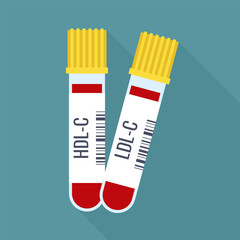 Test tube with blood vector illustration