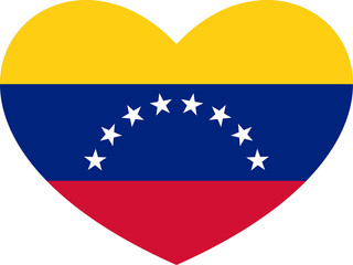 Venezuela flag  heart shape 106