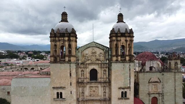4k panorama drone video of oaxaca city mexico landmark, travel summer guelaguetza sunrise travel in america holidays