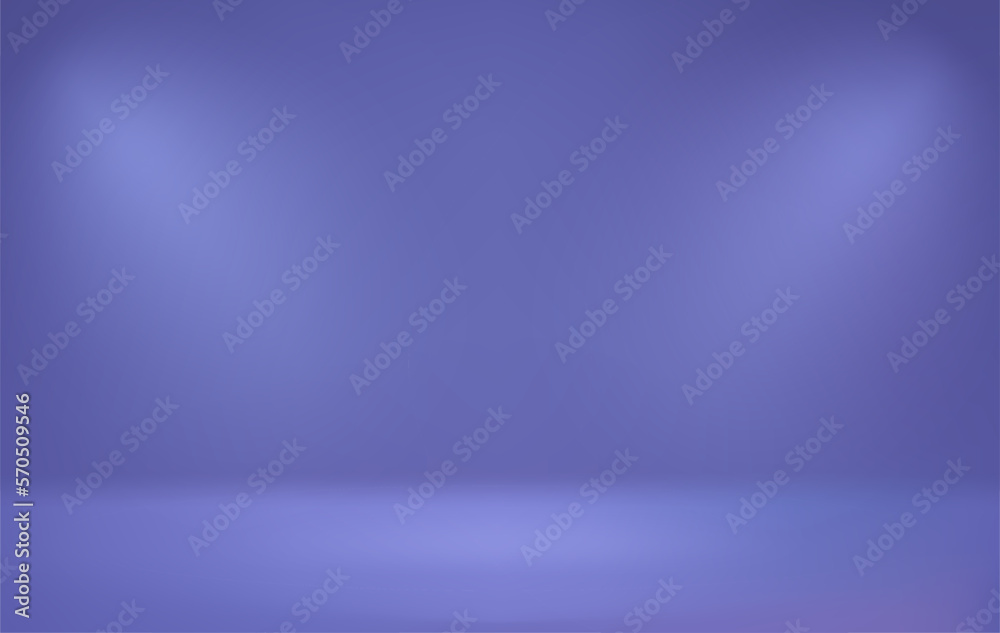 Poster very peri color room with projectors light. 3d vector premium showcase for display products