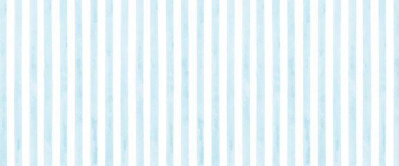 あわい水色と白の手描きの水彩ストライプ