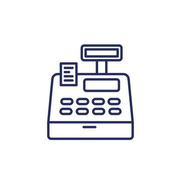 recommend clip art: cash register machine line icon