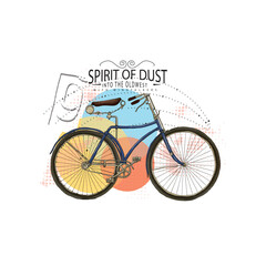 bicycle illustration for print