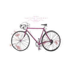 Fototapeta na wymiar bicycle illustration for print