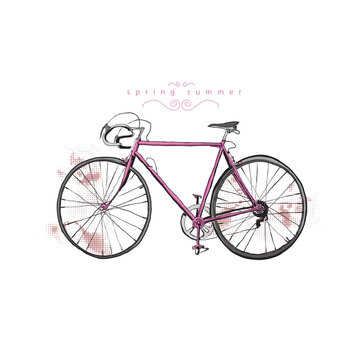 bicycle illustration for print