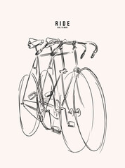Fototapeta na wymiar bicycle illustration for print
