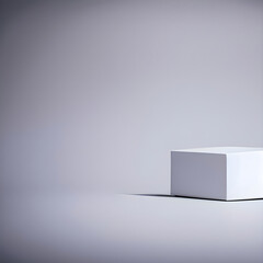3d white and isolated box (created with AI technology)