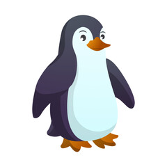 Penguin cartoon character . Vector .