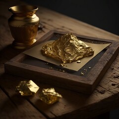 Gold Flakes & Nuggets, Generative AI, 1:1 Ratio Asset