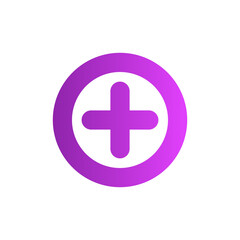 Fototapeta premium add gradient icon