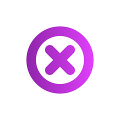 Fototapeta premium cancel gradient icon