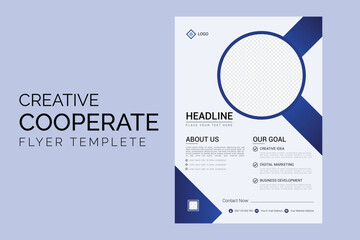 Creative Cooperate business flyer design. Vector flyer design template A4 size flyer design.