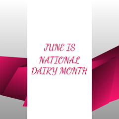 National Dairy Month. Geometric design suitable for greeting card poster and banner