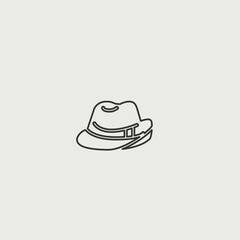 Hat solid art vector icon isolated on white background.  filled symbol in a simple flat trendy modern style for your website design, logo, and mobile app