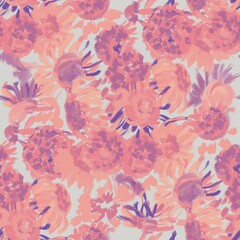floral pattern with sunflowers