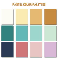 Abstract pastel color palettes set, multi color combination palettes background for ui ux design