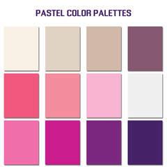 Abstract pastel color palettes set, multi color combination palettes background for ui ux design