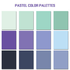 Fototapeta premium Abstract pastel color palettes set, multi color combination palettes background for ui ux design