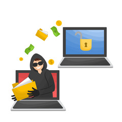 cyber hacker hacking data