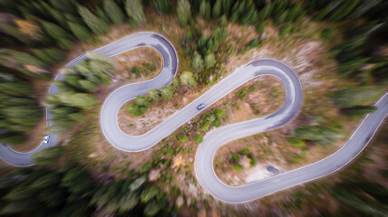 Mountainroad in the Dolomites