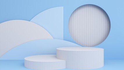 abstract geometric shape pastel color template minimal modern style wall background,for booth podium stage display table mock up composition 3d rendering 